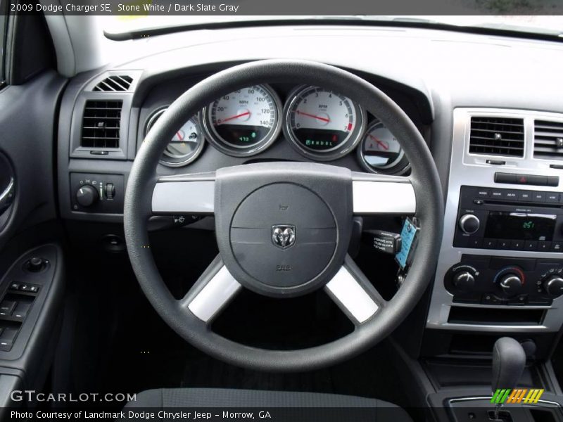 Stone White / Dark Slate Gray 2009 Dodge Charger SE