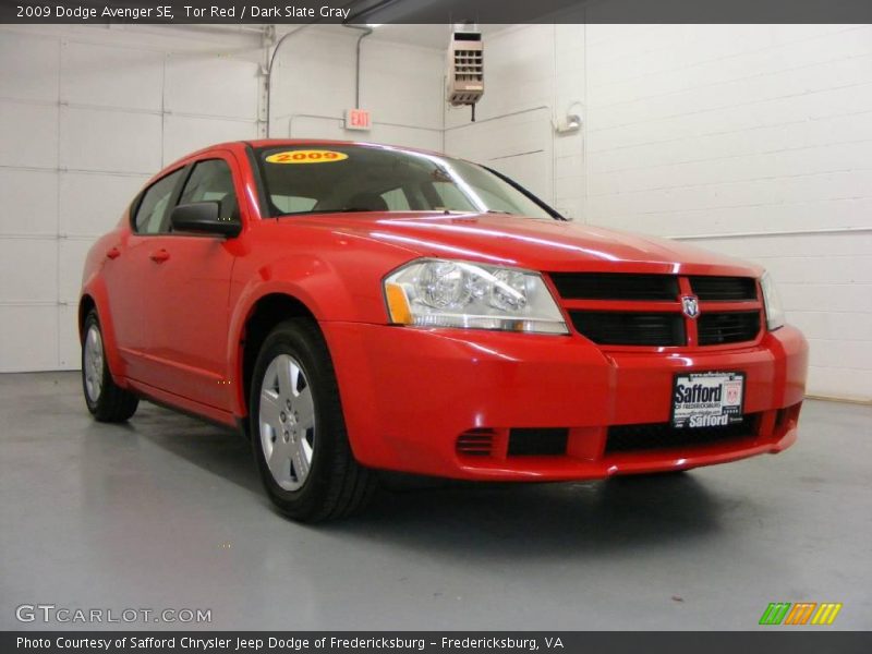 Tor Red / Dark Slate Gray 2009 Dodge Avenger SE