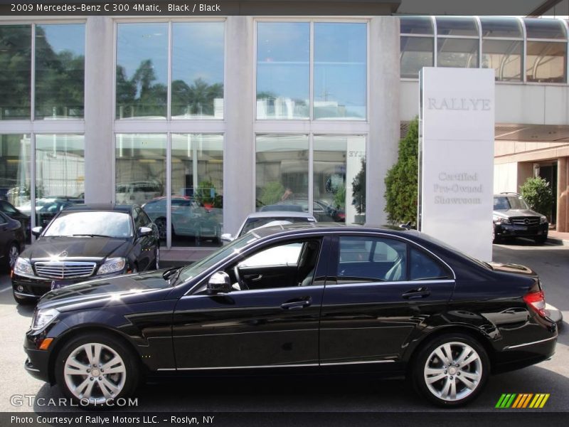 Black / Black 2009 Mercedes-Benz C 300 4Matic