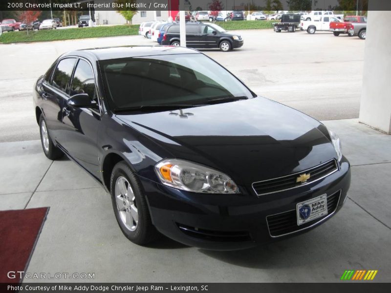 Imperial Blue Metallic / Gray 2008 Chevrolet Impala LT