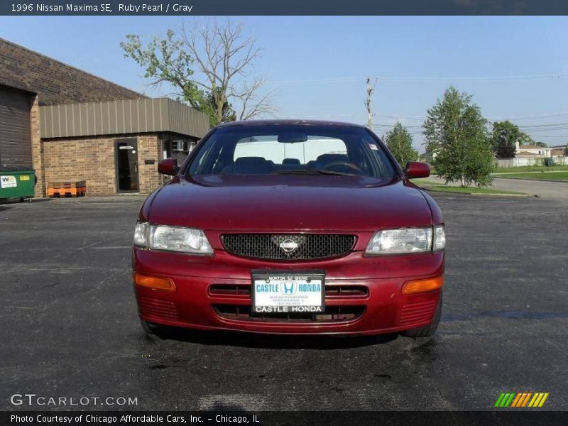 Ruby Pearl / Gray 1996 Nissan Maxima SE