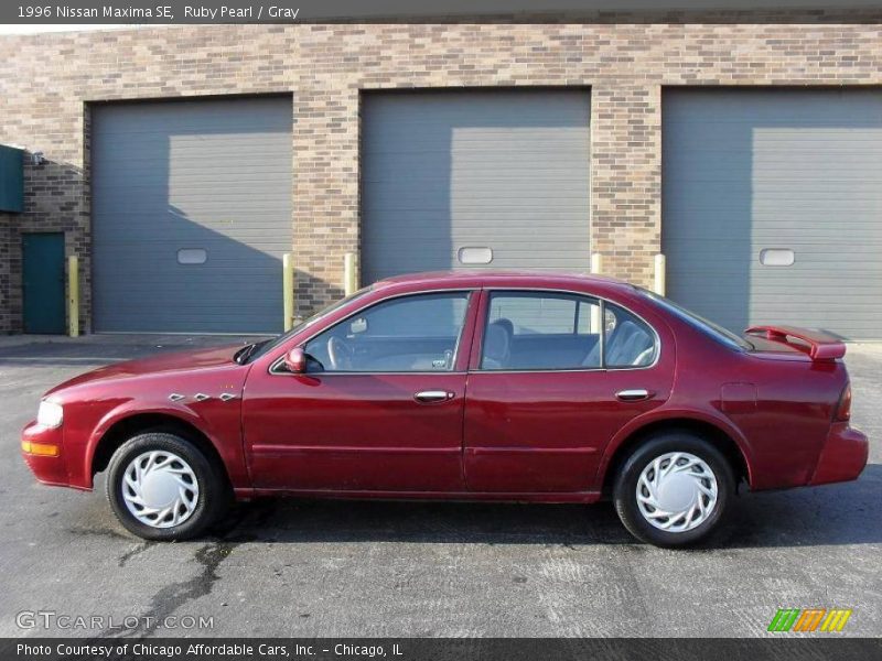 Ruby Pearl / Gray 1996 Nissan Maxima SE