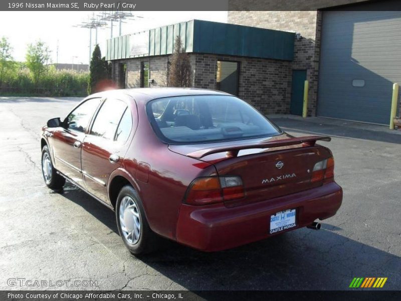 Ruby Pearl / Gray 1996 Nissan Maxima SE