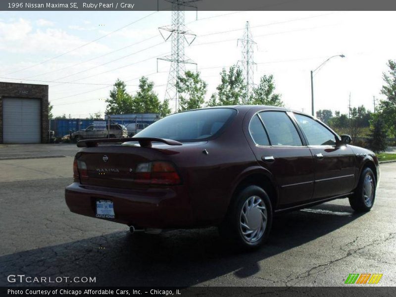 Ruby Pearl / Gray 1996 Nissan Maxima SE