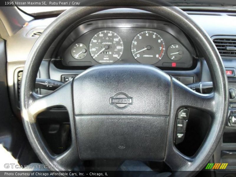 Ruby Pearl / Gray 1996 Nissan Maxima SE