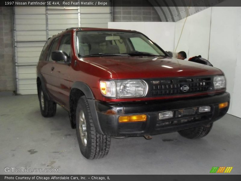 Red Pearl Metallic / Beige 1997 Nissan Pathfinder SE 4x4