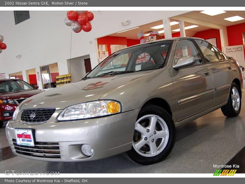Molten Silver / Stone 2002 Nissan Sentra GXE