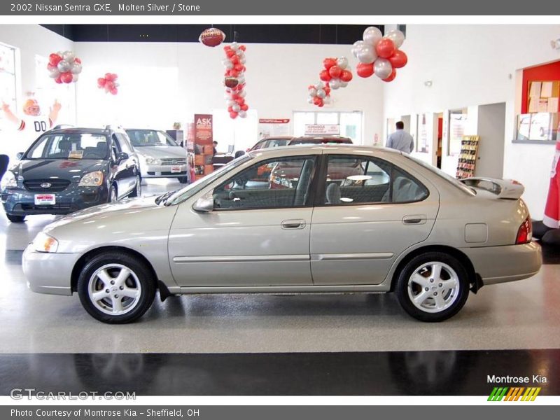 Molten Silver / Stone 2002 Nissan Sentra GXE