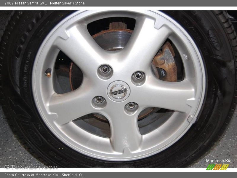 Molten Silver / Stone 2002 Nissan Sentra GXE