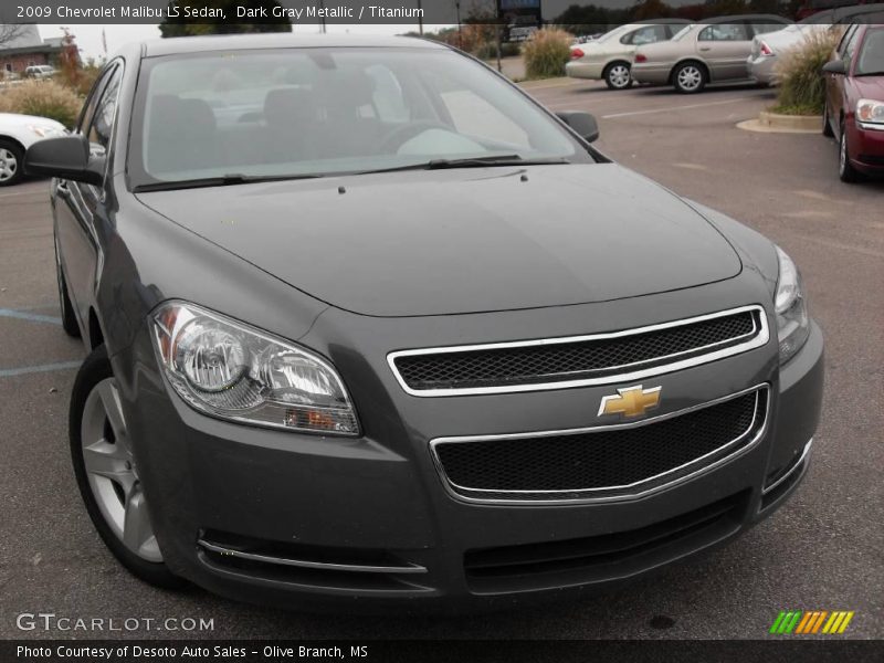 Dark Gray Metallic / Titanium 2009 Chevrolet Malibu LS Sedan
