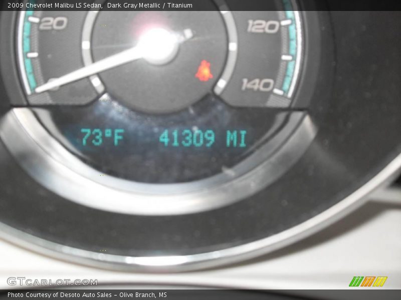 Dark Gray Metallic / Titanium 2009 Chevrolet Malibu LS Sedan
