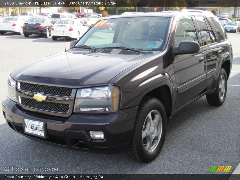 Dark Cherry Metallic / Gray 2009 Chevrolet TrailBlazer LT 4x4