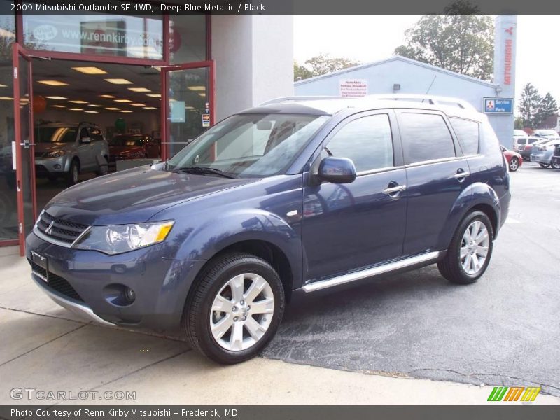 Deep Blue Metallic / Black 2009 Mitsubishi Outlander SE 4WD