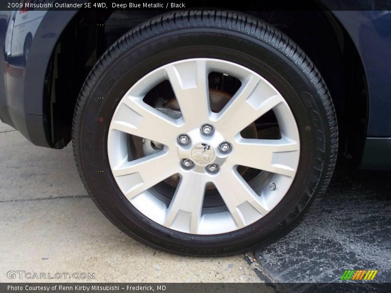 Deep Blue Metallic / Black 2009 Mitsubishi Outlander SE 4WD