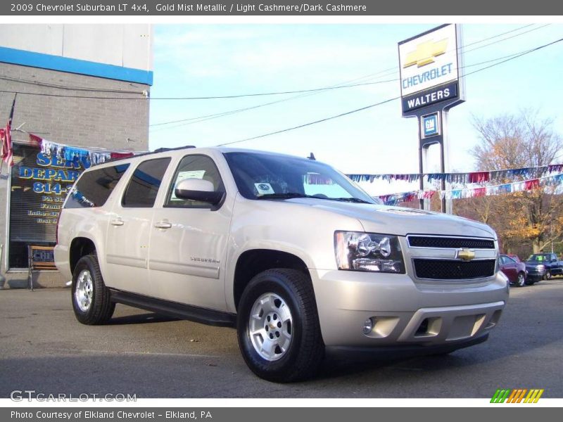 Gold Mist Metallic / Light Cashmere/Dark Cashmere 2009 Chevrolet Suburban LT 4x4