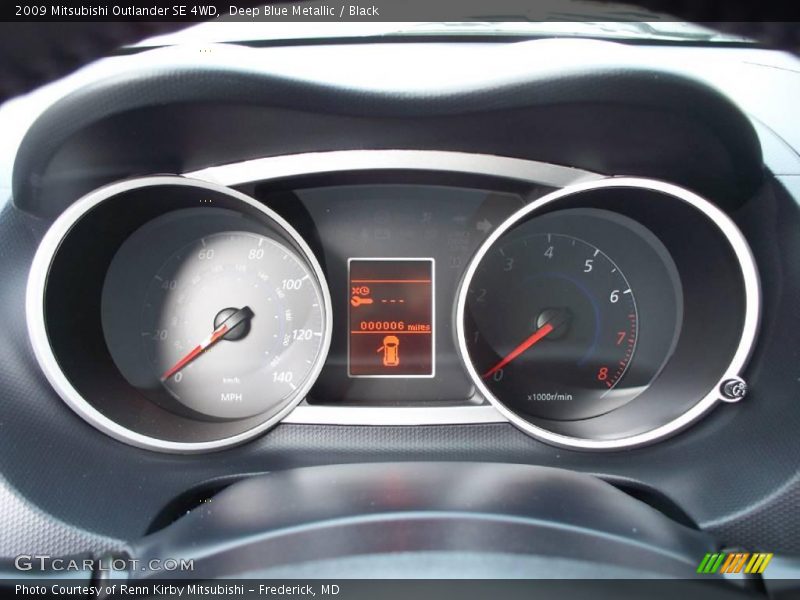Deep Blue Metallic / Black 2009 Mitsubishi Outlander SE 4WD