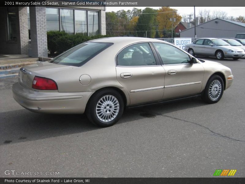 Harvest Gold Metallic / Medium Parchment 2001 Mercury Sable GS Sedan