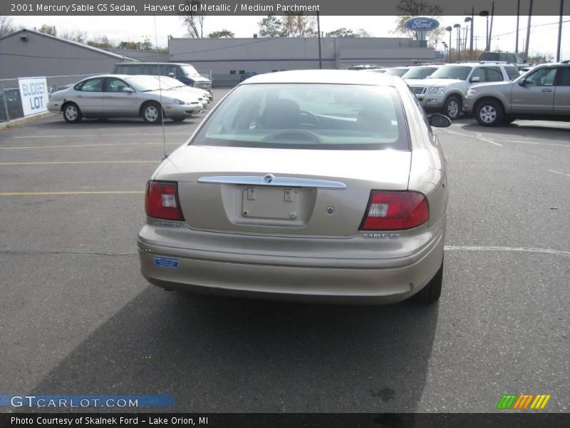 Harvest Gold Metallic / Medium Parchment 2001 Mercury Sable GS Sedan