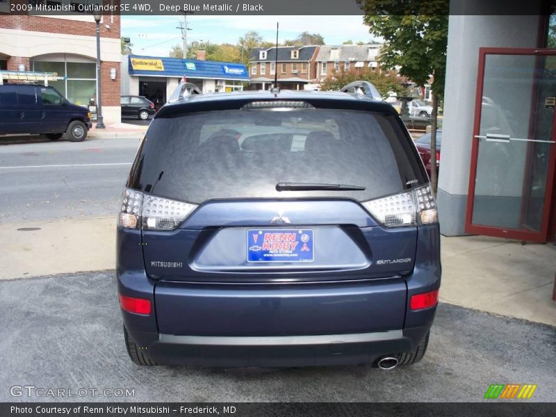 Deep Blue Metallic / Black 2009 Mitsubishi Outlander SE 4WD