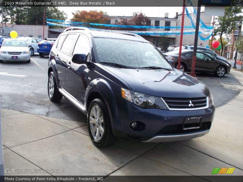 Deep Blue Metallic / Black 2009 Mitsubishi Outlander SE 4WD
