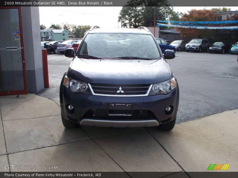 Deep Blue Metallic / Black 2009 Mitsubishi Outlander SE 4WD