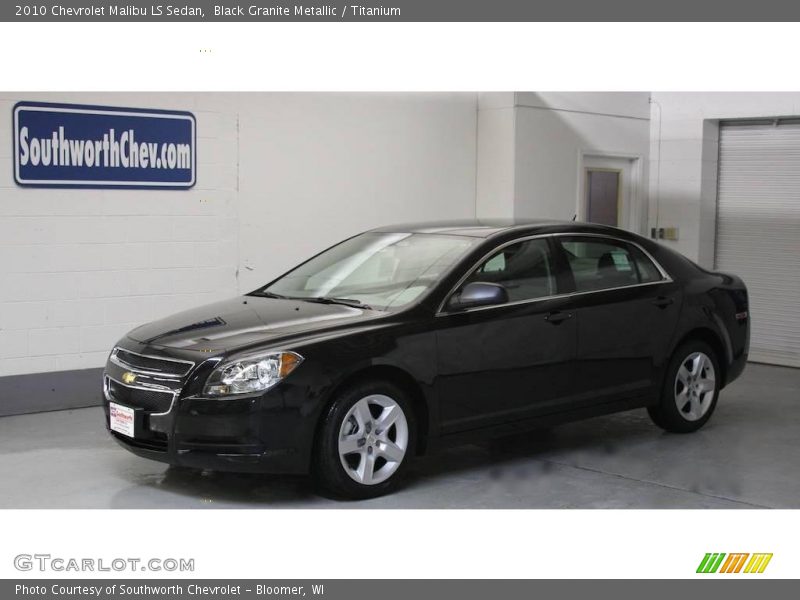 Black Granite Metallic / Titanium 2010 Chevrolet Malibu LS Sedan
