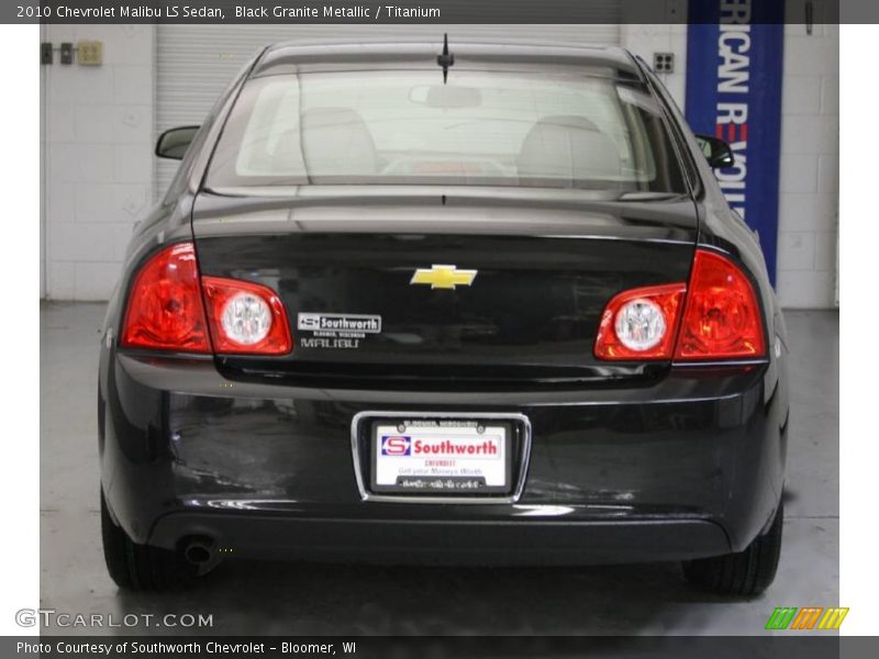 Black Granite Metallic / Titanium 2010 Chevrolet Malibu LS Sedan
