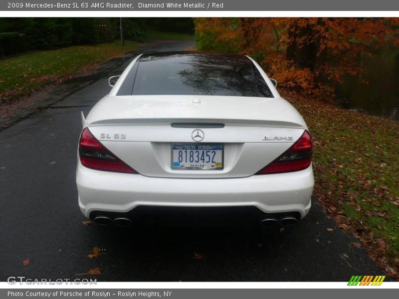 Diamond White Metallic / Red 2009 Mercedes-Benz SL 63 AMG Roadster