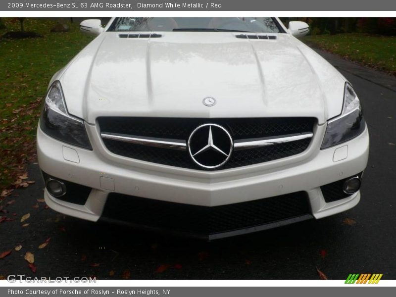 Diamond White Metallic / Red 2009 Mercedes-Benz SL 63 AMG Roadster