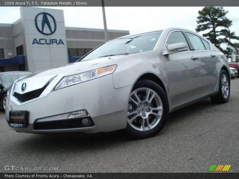 Palladium Metallic / Ebony 2009 Acura TL 3.5