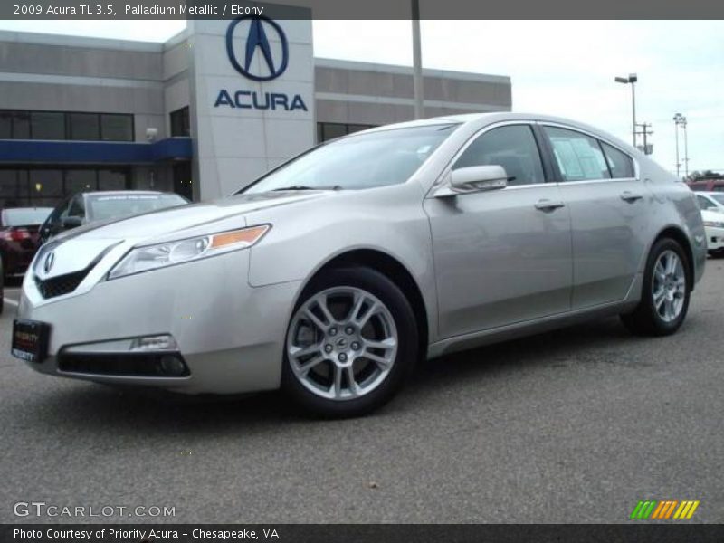 Palladium Metallic / Ebony 2009 Acura TL 3.5