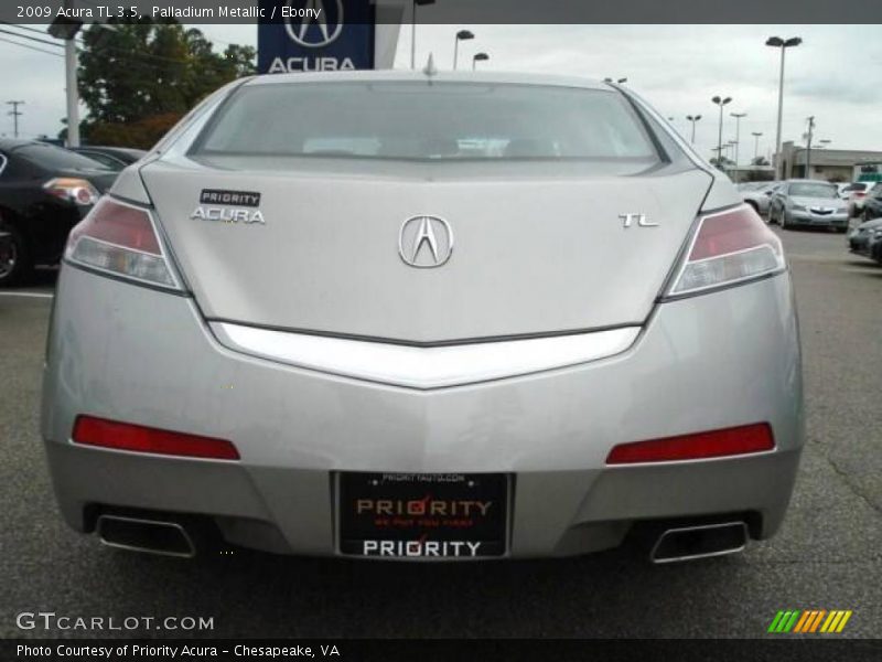 Palladium Metallic / Ebony 2009 Acura TL 3.5