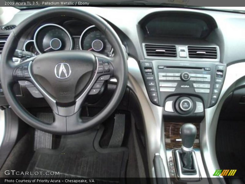 Palladium Metallic / Ebony 2009 Acura TL 3.5