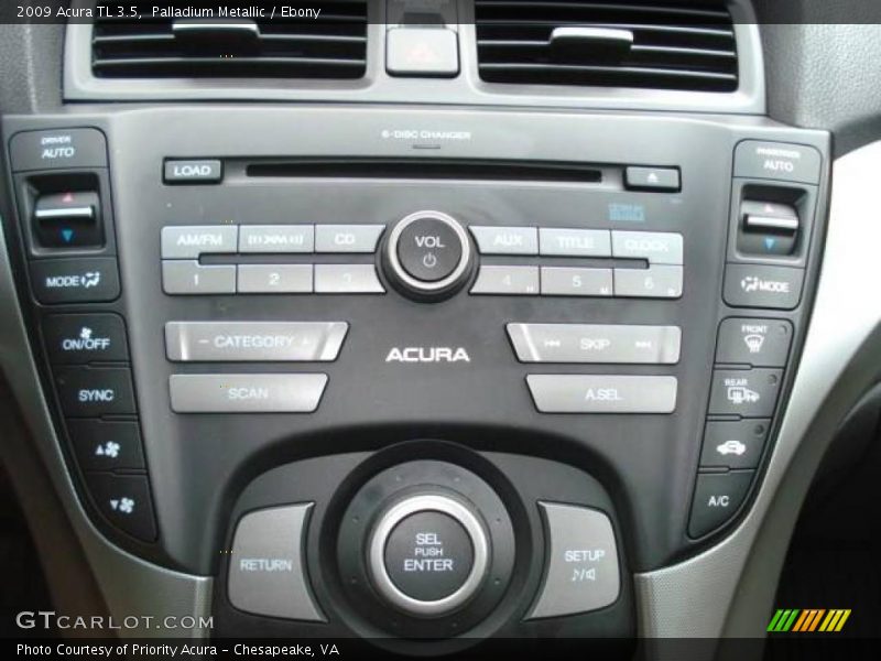 Palladium Metallic / Ebony 2009 Acura TL 3.5