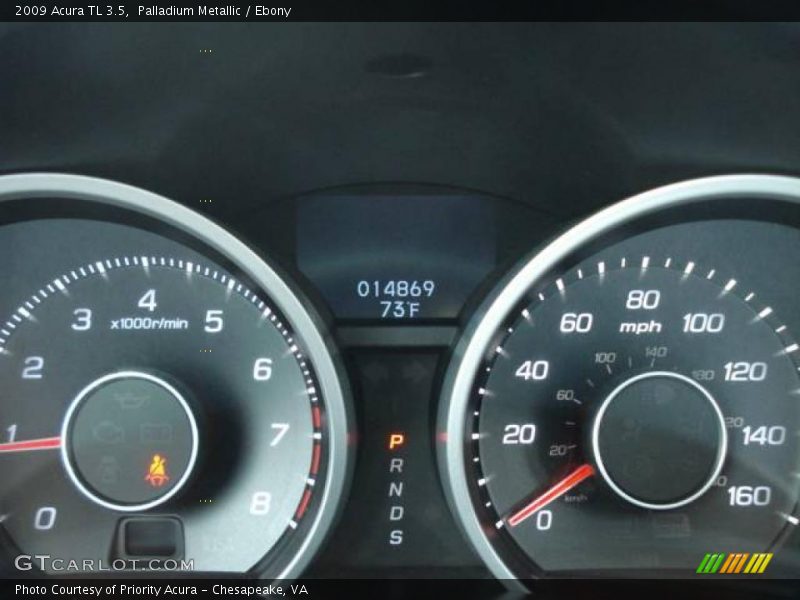 Palladium Metallic / Ebony 2009 Acura TL 3.5