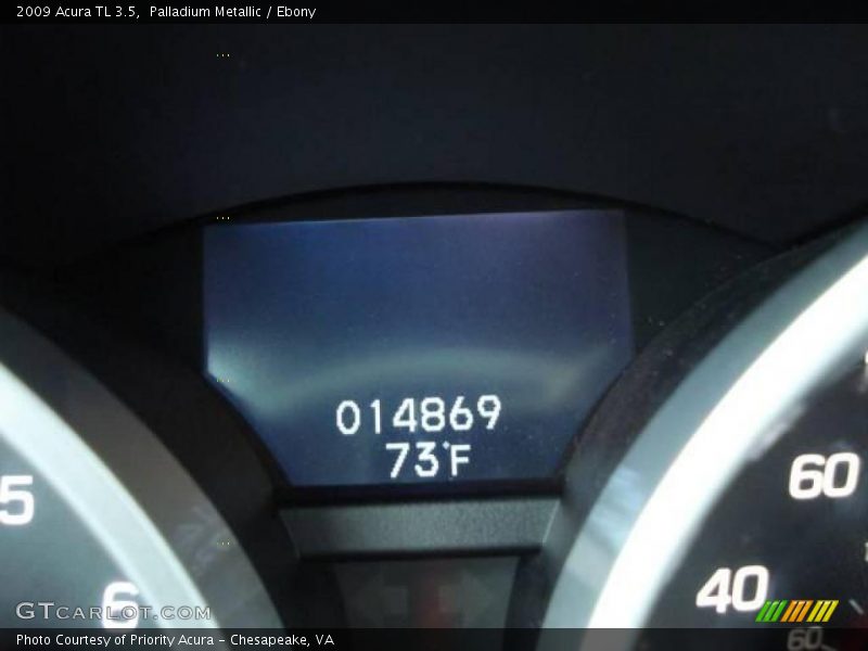 Palladium Metallic / Ebony 2009 Acura TL 3.5