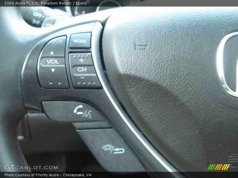 Palladium Metallic / Ebony 2009 Acura TL 3.5