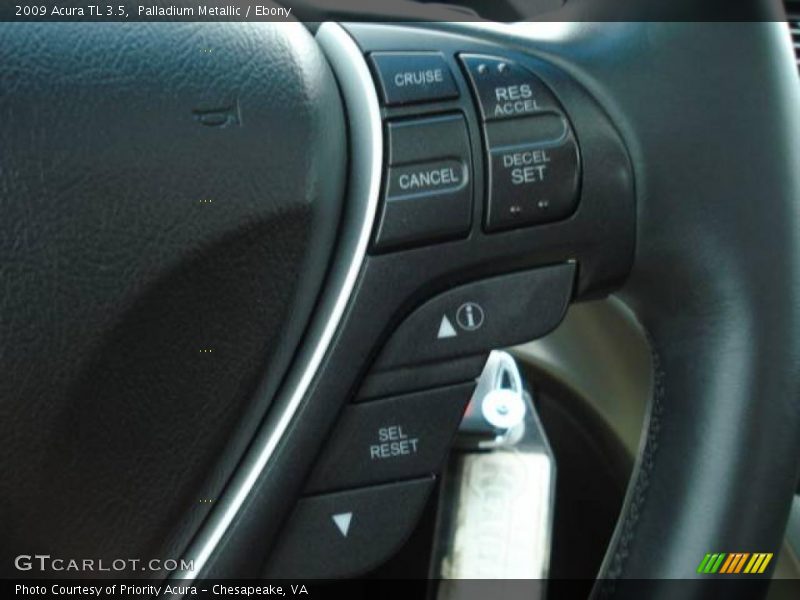 Palladium Metallic / Ebony 2009 Acura TL 3.5