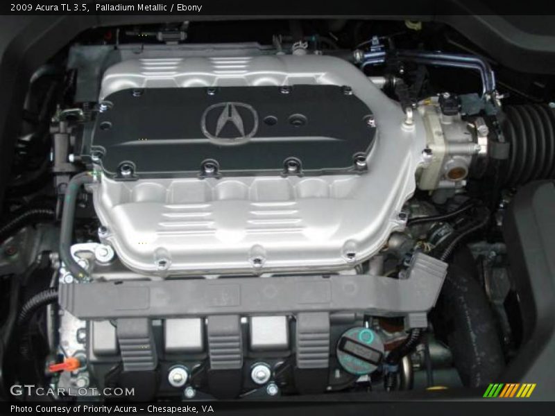 Palladium Metallic / Ebony 2009 Acura TL 3.5