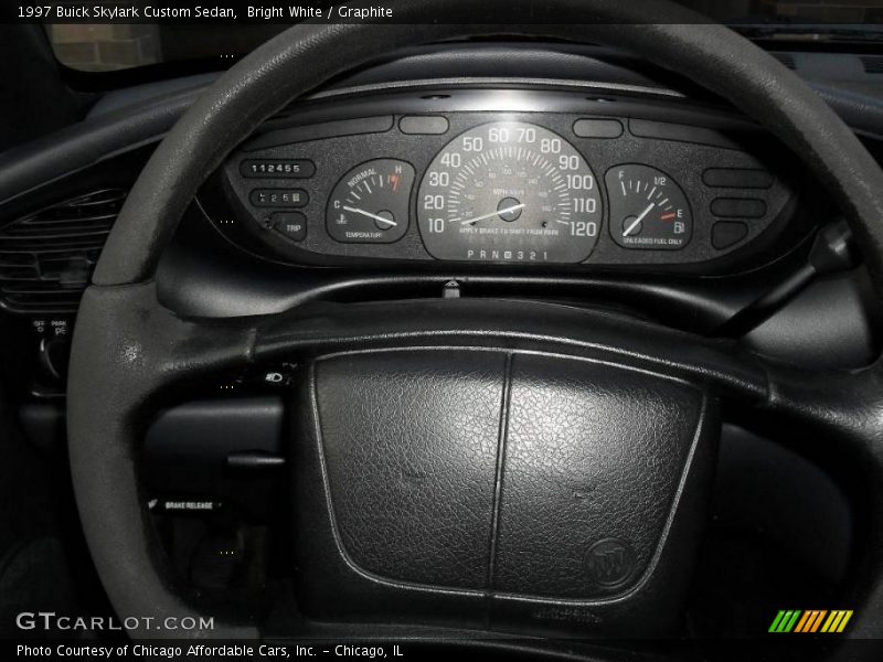 Bright White / Graphite 1997 Buick Skylark Custom Sedan