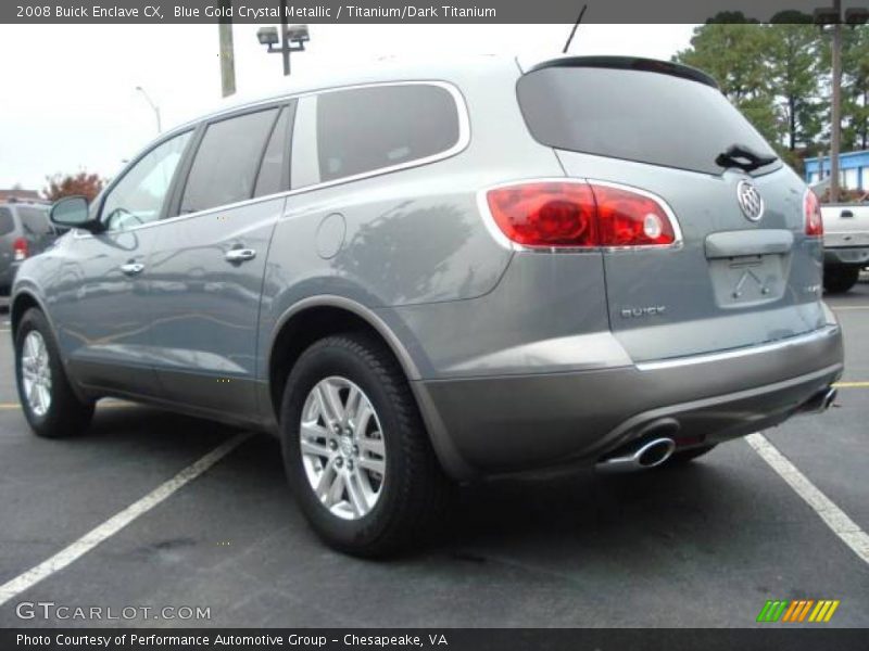 Blue Gold Crystal Metallic / Titanium/Dark Titanium 2008 Buick Enclave CX