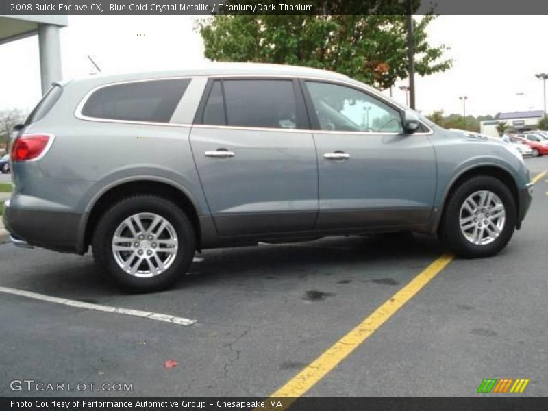 Blue Gold Crystal Metallic / Titanium/Dark Titanium 2008 Buick Enclave CX