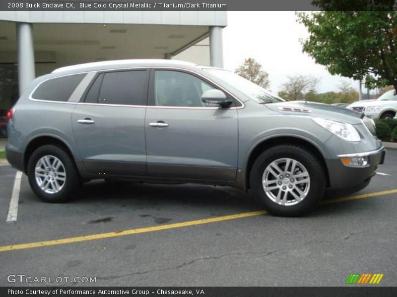 Blue Gold Crystal Metallic / Titanium/Dark Titanium 2008 Buick Enclave CX