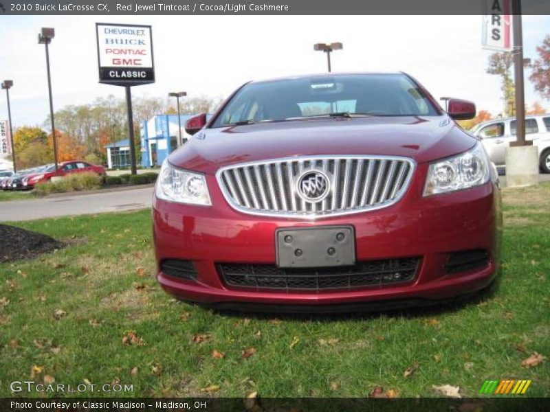 Red Jewel Tintcoat / Cocoa/Light Cashmere 2010 Buick LaCrosse CX
