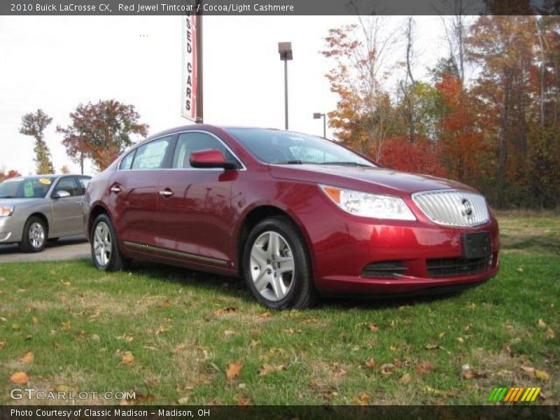 Red Jewel Tintcoat / Cocoa/Light Cashmere 2010 Buick LaCrosse CX