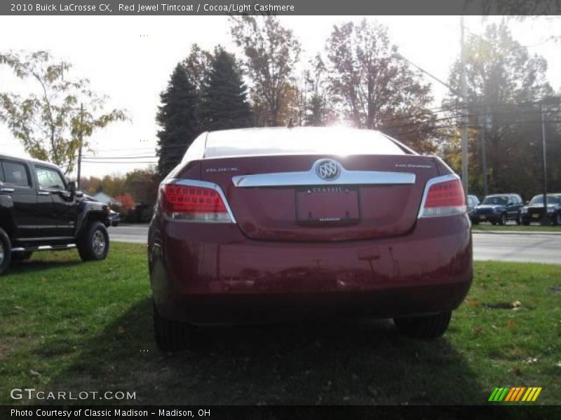 Red Jewel Tintcoat / Cocoa/Light Cashmere 2010 Buick LaCrosse CX