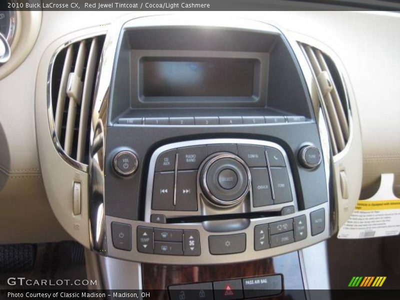 Red Jewel Tintcoat / Cocoa/Light Cashmere 2010 Buick LaCrosse CX