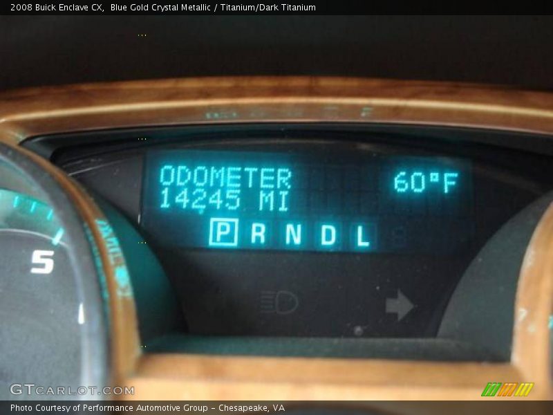 Blue Gold Crystal Metallic / Titanium/Dark Titanium 2008 Buick Enclave CX