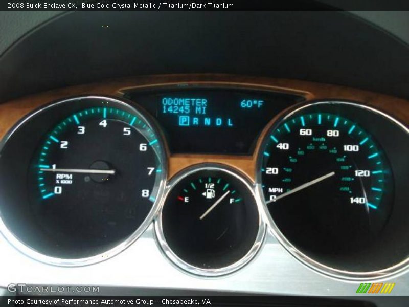 Blue Gold Crystal Metallic / Titanium/Dark Titanium 2008 Buick Enclave CX