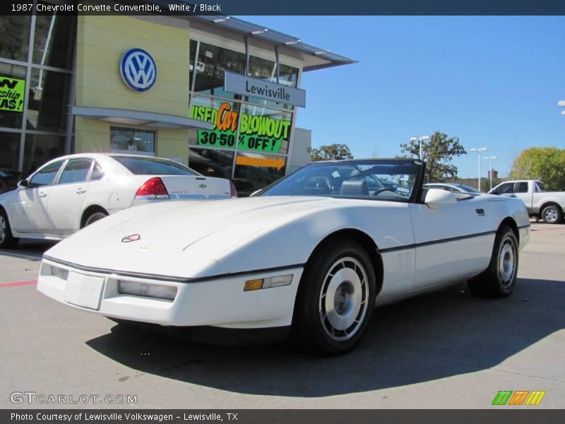 White / Black 1987 Chevrolet Corvette Convertible